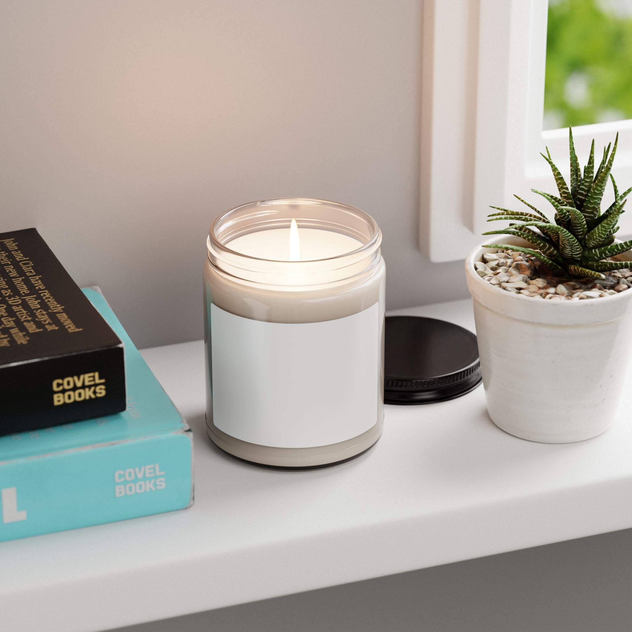 9oz Scented Soy Candle - Clean White Jar Aromatherapy Candle